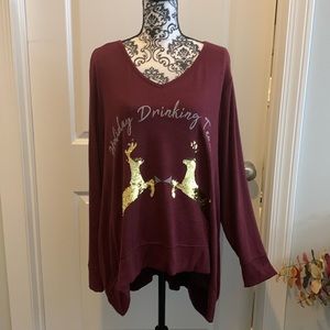 NWOT.  🎄🎅🏼 Great for the holiday season!  Oversized lounge/sleep shirt.